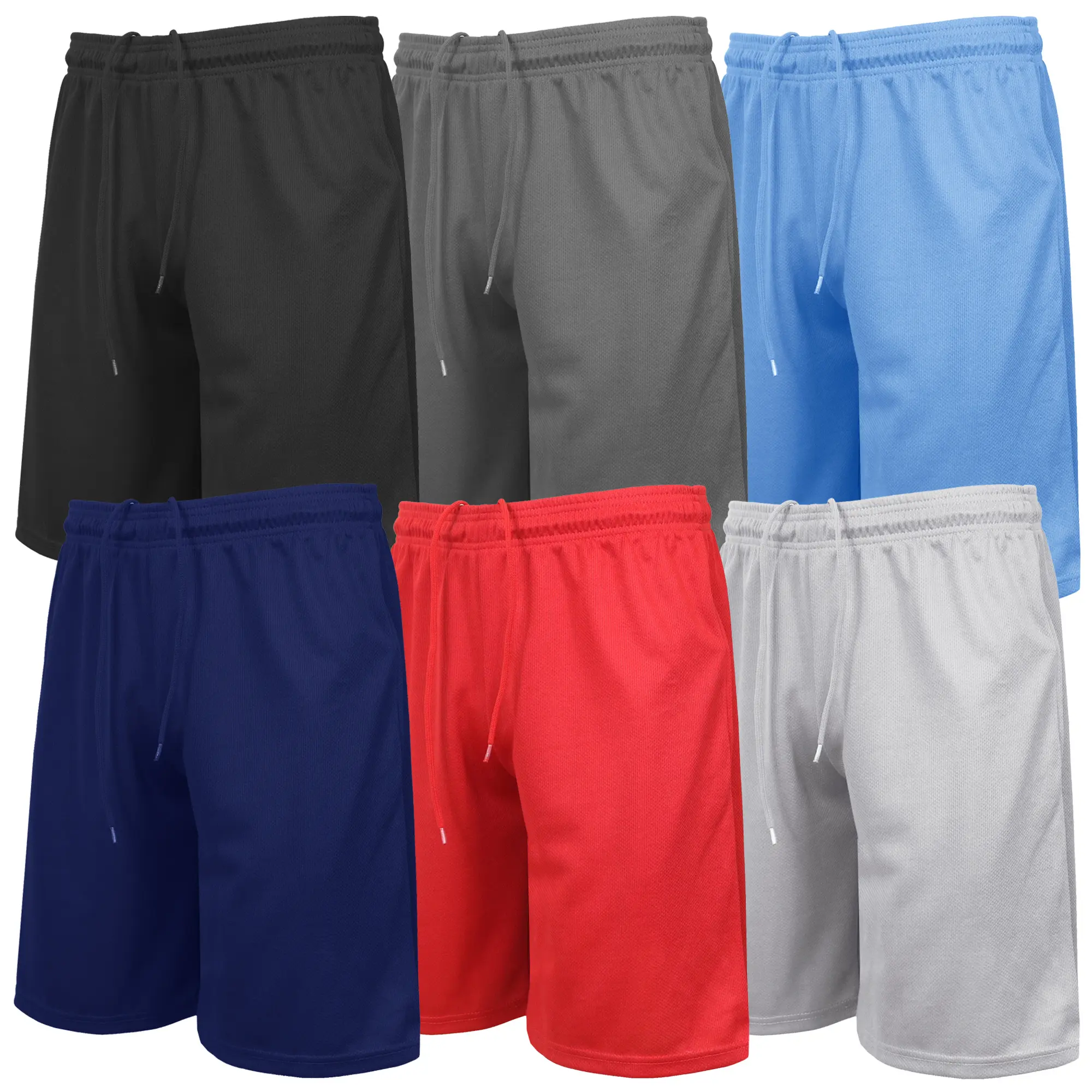 Men's Moisture-Wicking Performance Active Mesh Shorts Plain for Gym Menswear