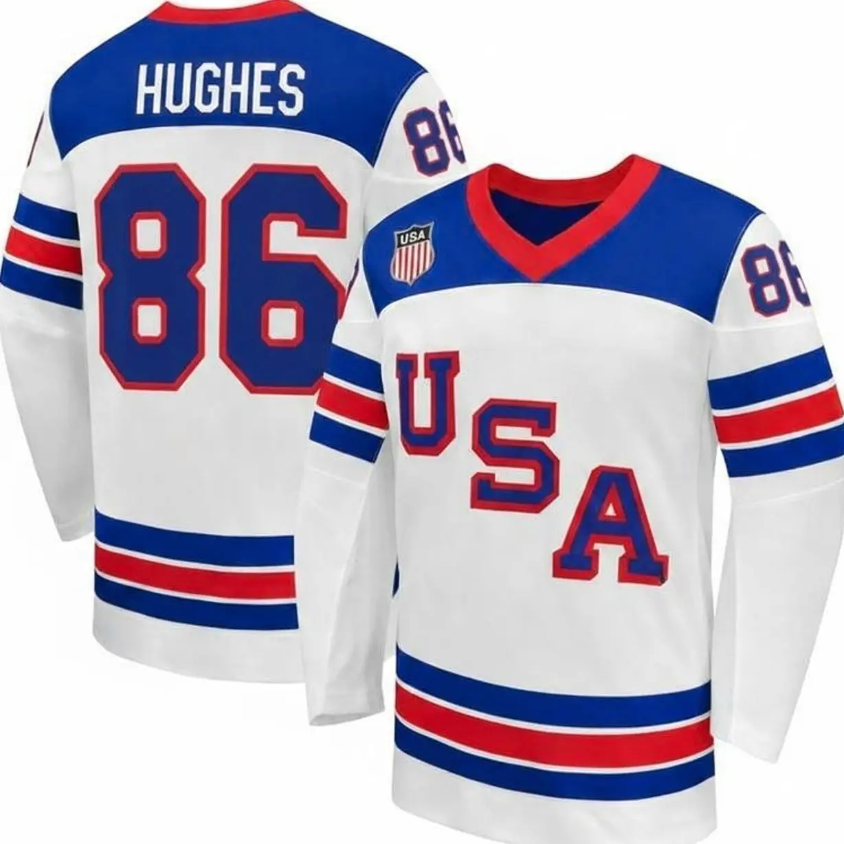(Printed Design, Not Embroidered)USA Hockey Gold 2026 Jack Jersey – Olympic Gold Medal Hockey Fan Gift, Unisex Shirt for Men and Women
