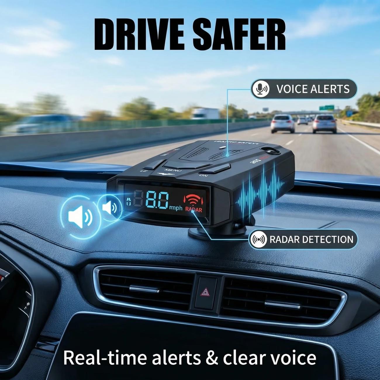 Your Personal Driving Reminder – Voice Alert & LED Readout, Switch Between City/Highway Modes, Instant Setup for Any Car, Truck, SUV