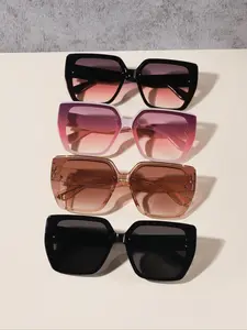 Unisex Fashionable All-match Tinted Lens Glasses, Trendy Casual Glasses for Everyday Use, Fashion Accessories for Outdoor Activities