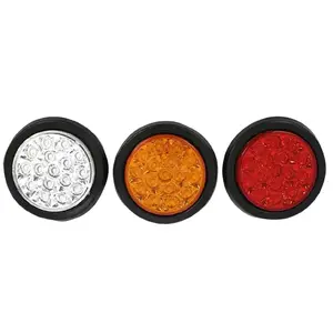 CIMC 4-Inch Dual-Color Rubber Tail Lights for Cargo Vehicles with Turn Signals & Brake Lights Enhancing Safety and Visibility