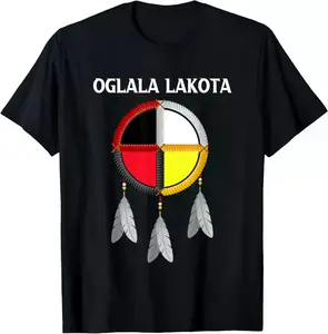 Oglala Lakota Sioux South Dakota Medicine Wheel Lakota Chief T-Shirt