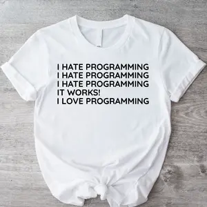 Funny Code Programmer IT Shirt, Computer Geek Gift Idea T-shirt, Computer Programmer T-shirt, I Love Programming Shirt, Web Developer Tee