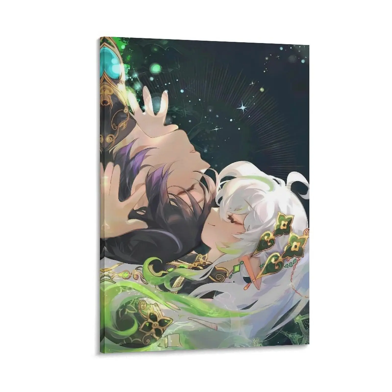 Genshins Impact Wanderer & Nahida Wall Decoration, Canvas Print, Room Adornment, Gift for Fans. Poster Canvas Wall Art For Bedroom Decor Bar Office Room Decor Gift