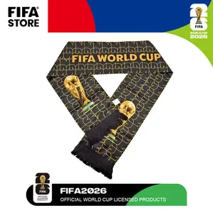【FIFA WORLD CUP 2026 】Must-have item for watching the game: Trophy scarf (polyester, official FIFA product) - stylish and comfortable. Viewing Experience Authentic