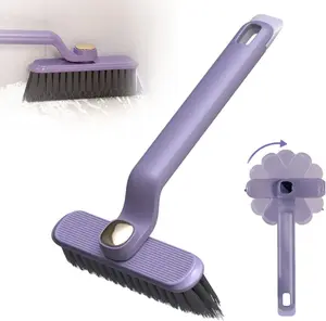 360 Degree Rotating Crevice Cleaning Brush Multi Function Hard Bristle V Shaped Joint Scrub Brush with Handle for Bathroom Kitchen Tile Floor and Wall Gap Cleaning Durable Plastic Cleaning Tool