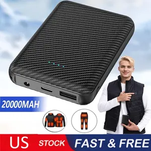Portable Power Bank DC7.4V 20000mAh Charging Power Supply Phone External Battery For Heated Jacket Vest Socks Heated Clothing