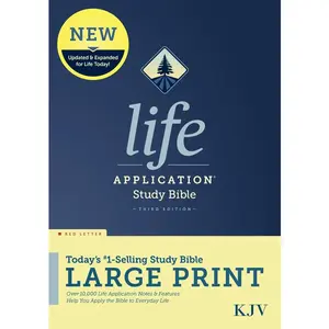 KJV Life Application Study Bible, Third Edition, Large Print (Hardcover, Red Letter) -- Tyndale - Bible