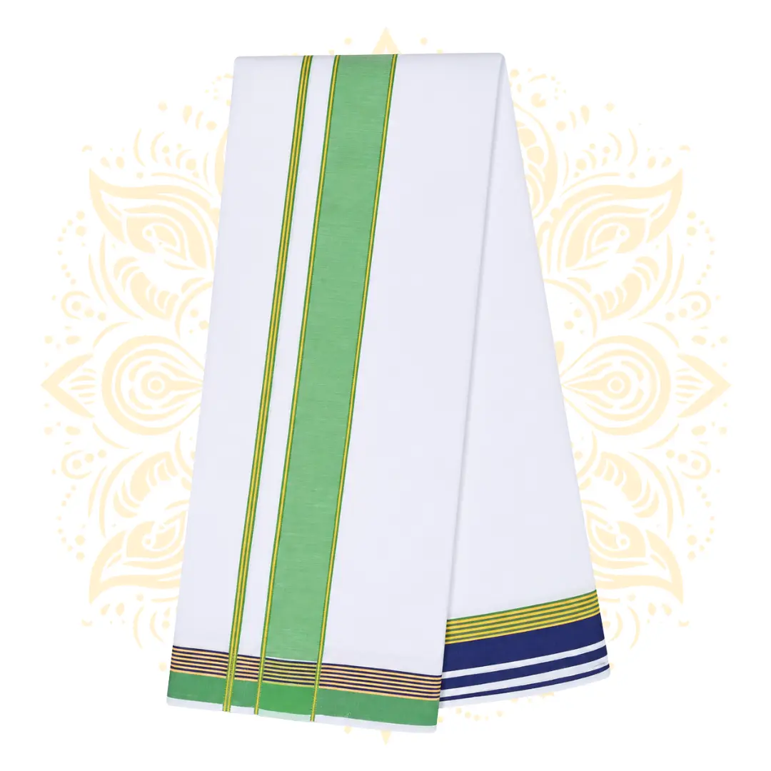 Rich 100% Cotton Dhoti & Chadar Set 10 x 6