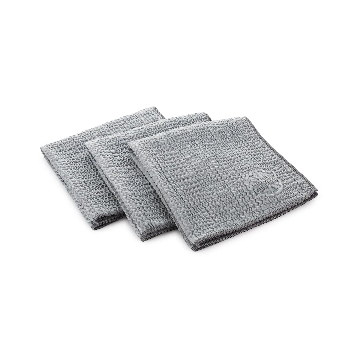 The Rag Company - Wrinkle Knit Glass Towel - Professional 500 GSM Microfiber Window Cleaning Cloths, Streak-Free Dual-Sided Design, 16in x 16in, 3-Pack (South Korea)
