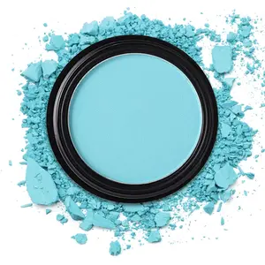 Light Blue Single Eyeshadow,Bold Turquoise Pressed Powder Matte Eye shadow,Turquoise Blue Shade for Halloween Smurf Corpse Bride Sally Makeup,Opaque Vegan Cruelty Free for Day & Night