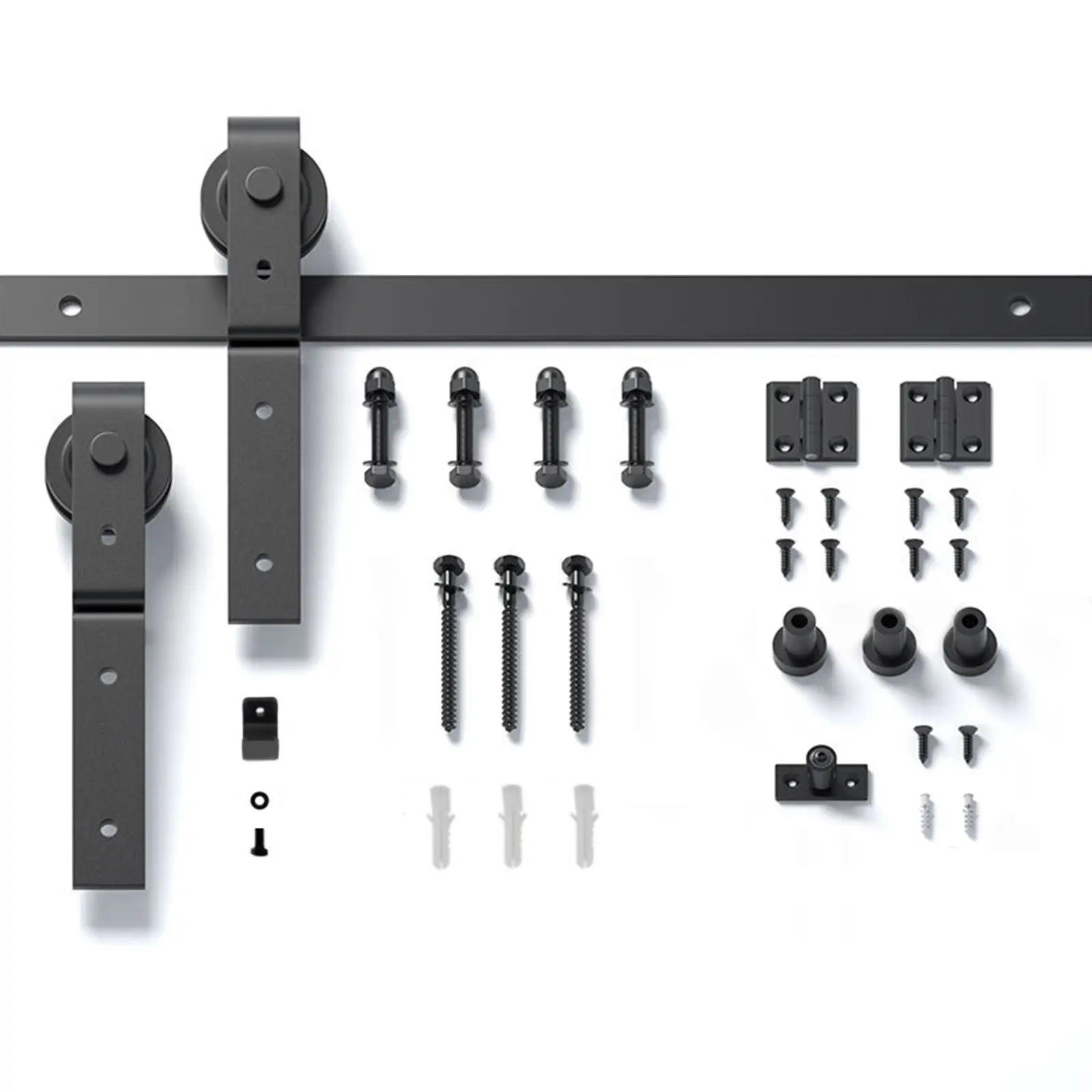 40" Bi-Folding Sliding Barn Door Hardware Kit for 2 Doors,Smoothly&Quietly,Black Track J Shape Roller-[Doors not Included] green  glass  door