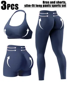 Women's Seamless Knitted Yoga Set, Comfortable Breathable Waist Cinching Butt Lifting, Gym Workout Outdoor Sports, New Season Sportswear, Workout Running Clothes, Everyday Activewear, Matching Workout Set, Athletic Fitness Clothes, Running Workout Suit