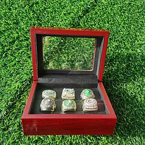 6 PCS and  7 PCS collectible FOOTBALL CHAMPIONSHIP RING 1961 1965 1966 1967 1996 2010 For Mens and Womens WITH WOOD BOX GIFT-Commemorative, Authentic - Sports Fans, Collectors - Celebrate Your Team's Victory Own a Piece of History!