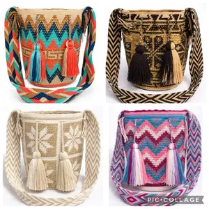 Tradicional Wayuu Bag whith crystals – Bohemian & Versatile Style Handmade