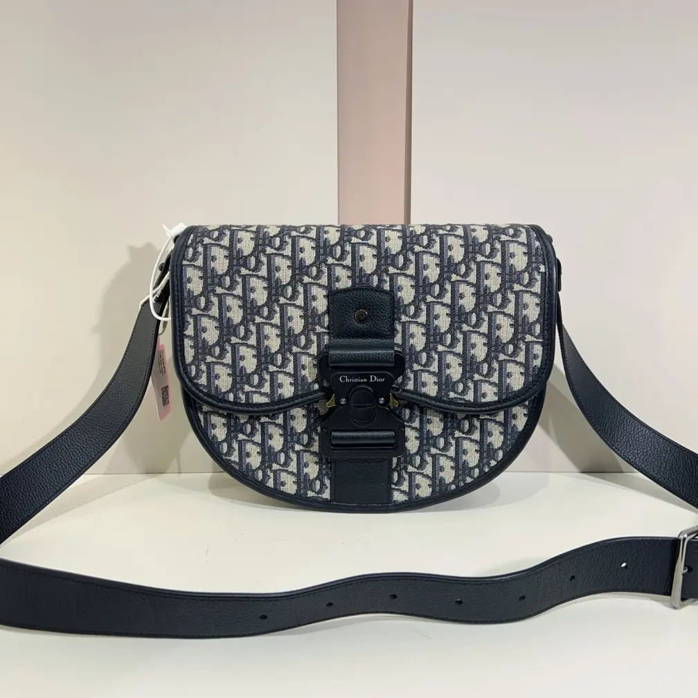 Pre-owned Dior canvas Shoulder Bags Christian Oblique Gallop shoulder bag a7866 Maya