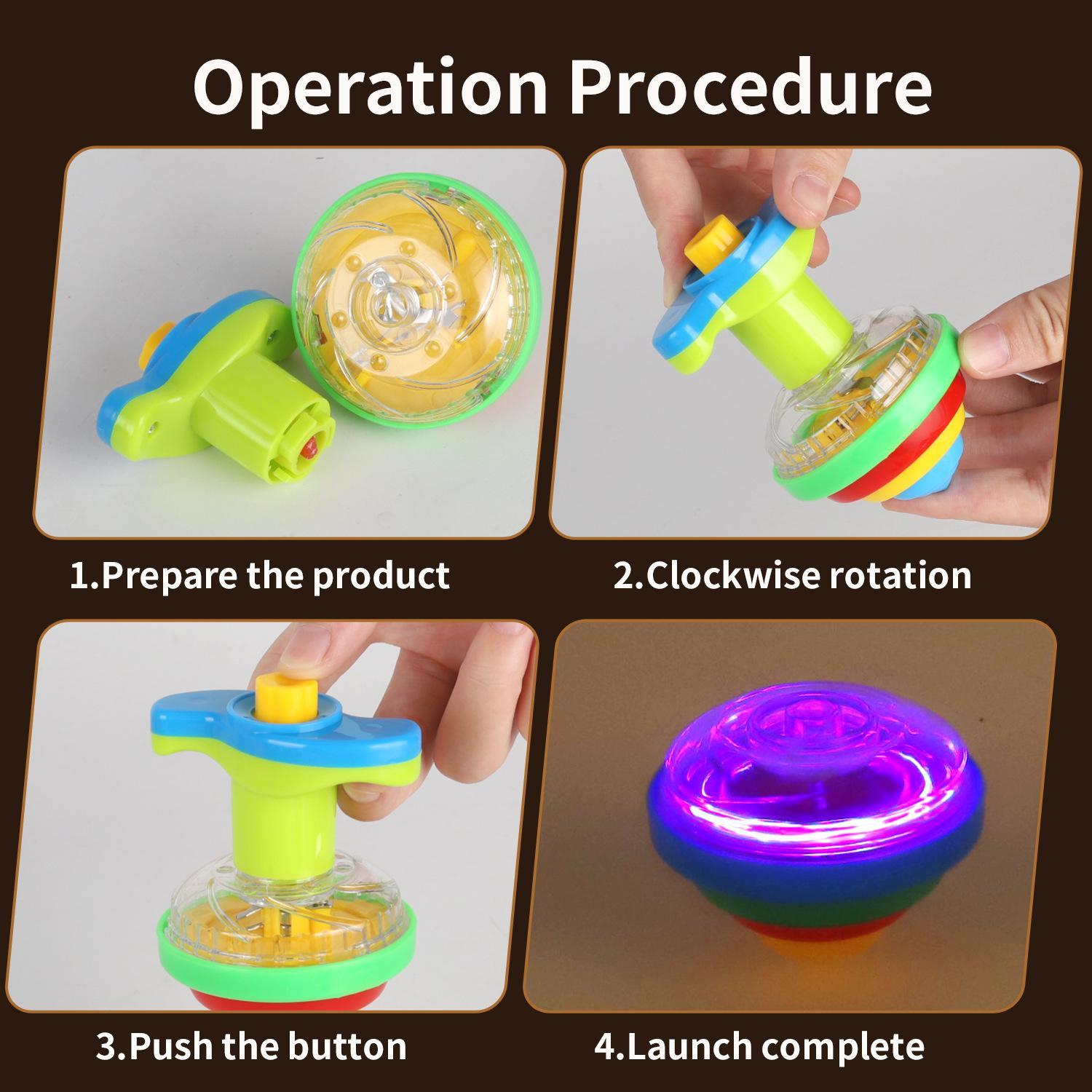 Hot topic LED Glow Spinning Top, 1pc Colorful Flashing Light Fun Fidget Toy for Kids, Boys & Girls, Birthday Party Favors, Sensory Play Indoor/Outdoor Rotating Gyroscope Toy, Anti-Stress Stress-Relief Toy