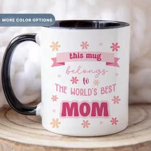 World's Best Mom Mug Gift Mother's Day Gift Ideas Coffee Mug for Mom Mom Birthday Mug