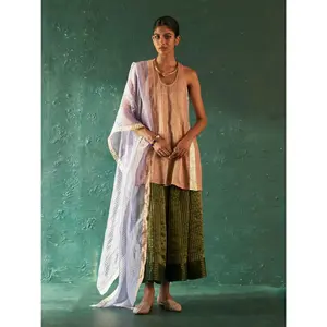 Midas rose pink stripes sharara and kurta set