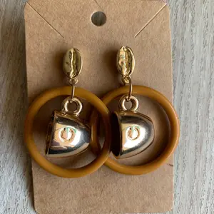 Sturdy Coffee Bean Earrings - Classic Design with Secure Fit and Durable Material