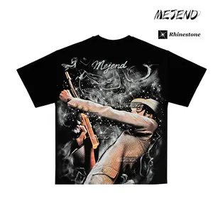 MeJend Unisex Graphic T-Shirt, Rhinestone Hoodie, 100% Cotton, Casual Tee & Pullover Hooded Sweatshirt, Streetwear for Men & Women