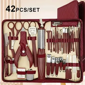 Ultimate 42-Piece Grooming Kit - Complete Grooming Set in Stylish Box with Detailed Instructions Included Nail Care Cutics Clear Nail Art Manicure