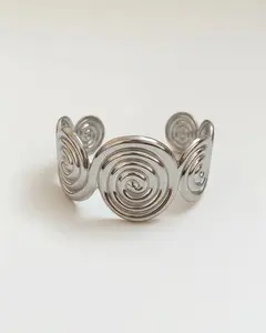 Geometric Spiral Cuff Bracelet
