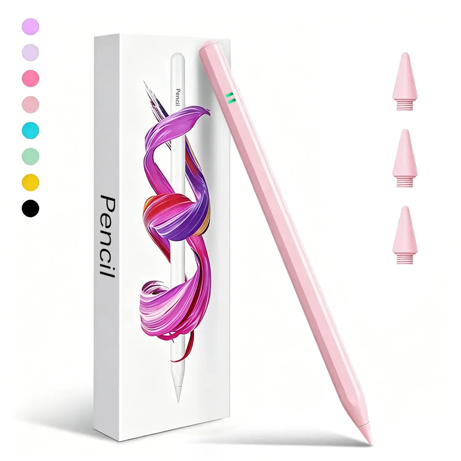 Bluetooth Off Stylus Pen for 2018-2025 iPads, 0.44Wh Built-in Li-ion Battery, Fast Charging, Palm Rejection, Tilt Sensitivity for Drawing/Writing, Compatible with Pro 11"/13"/M4, Air 11"/13" M3/M2, Mini7/6/5, A16/11th-6th Gen (Back to School)
