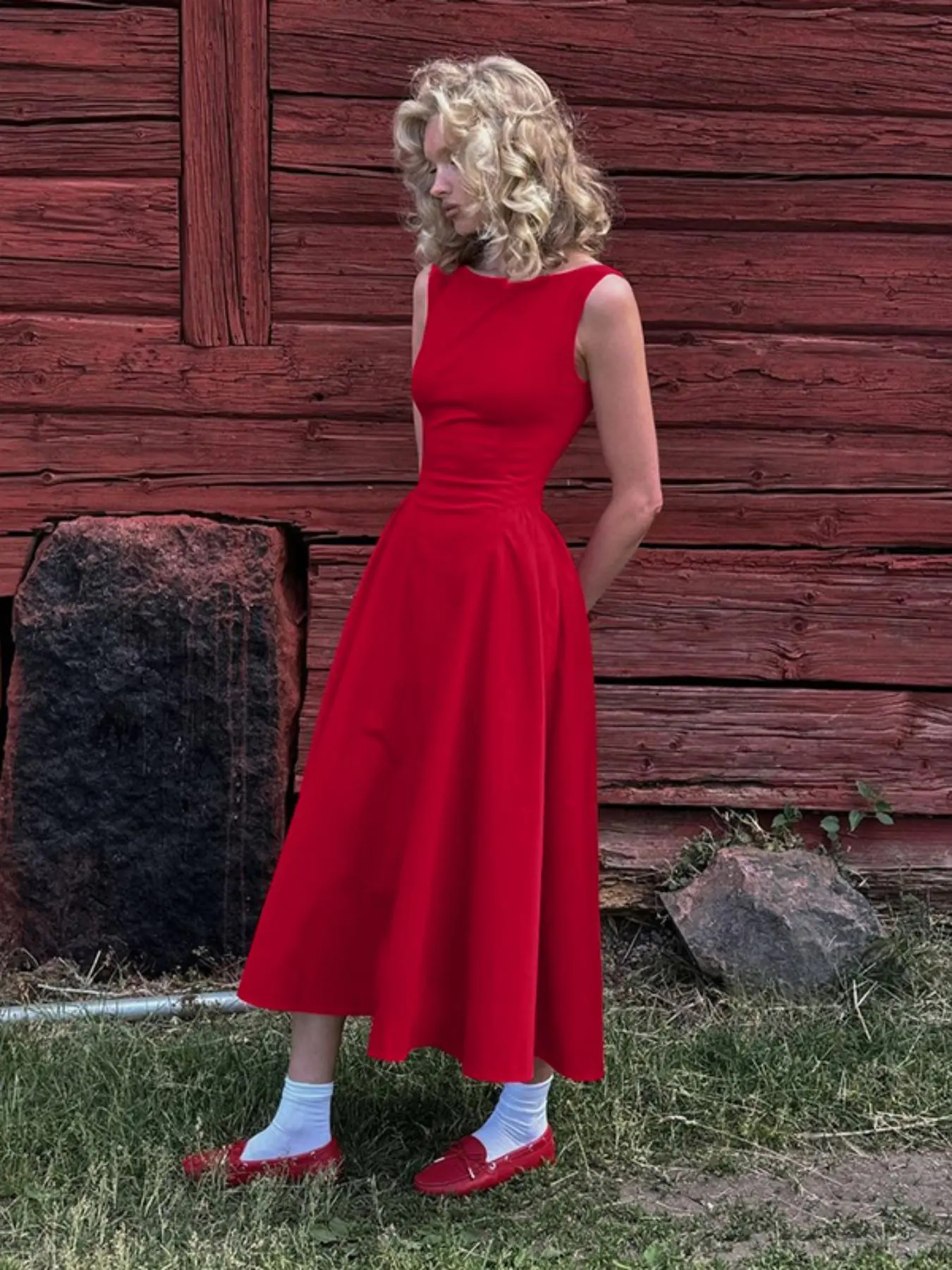 cold shoulder a line dress HAPPY CLOTHING PINK ORGANZA A-LINE COLD SHOULDER MAXI DRESS main image 0