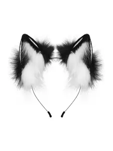 Realistic Fox Ears Headband, Anime Convention Cosplay Accessory, Animal Ear Hair Clip, Halloween Party Costume Headwear