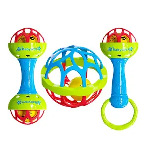 Baby Rattle Combo Toy Set, Newborn Plastic Rattle Maracas Set, Suitable for 0-3 Years, Infant Sensory Developmental Toys, Safe & Durable Design