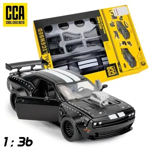 1:36 Dodge Challenger Modified Car Sports Car Replacement Model Children's Boys Toy Car Collection Ornament