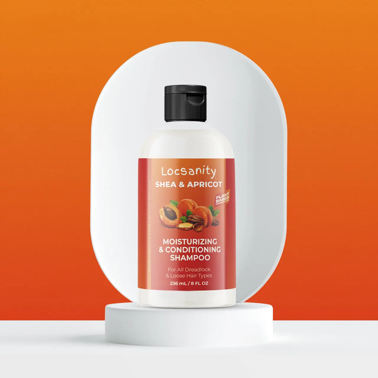 LOCSANITY 2-in-1 Shampoo & Conditioner - Hydrating Gentle Nourishing All Natural Shampoo with Shea Butter, Apricot Kernel Oil for Textured Kinky Hair, Sensitive Skin, 12 oz Haircare Essential, Hydrate, Curly Locks, Natural Curls