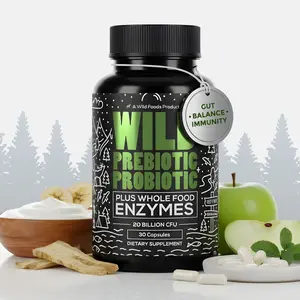 Wild Prebiotics Probiotics & Digestive Enzymes - 20 Billion CFU Essentials