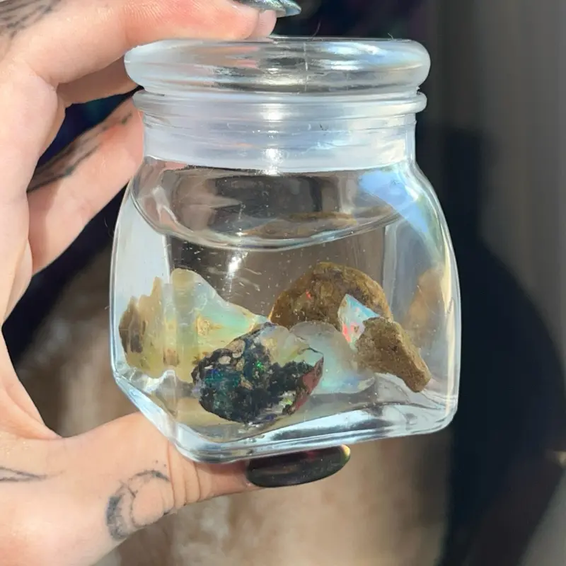 Jar of Ethiopian Opals