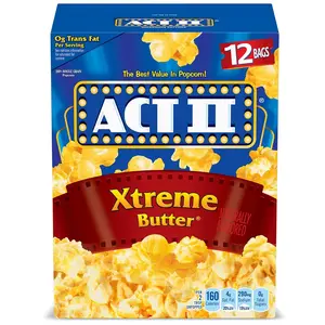 ACT II Xtreme Butter Microwave Popcorn, 12 ct, 33.01 oz