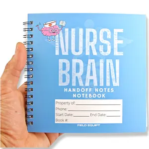 Field Equipt Nurse Essentials Report Notebook for Work & Nursing School Clinical, Notepad Replaces Foldable Nursing Clipboard, RN Student Accessories & Gifts, Pack of 2