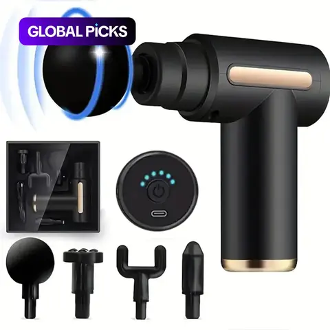 1 Massage Gun, Deep-Tissue Handheld Muscle Impact Massager for Body, Back, and Neck Relaxation, Handheld Portable Massagers, Ultra-Compact Design, High-Torque Motor, Father's Day Gift #GLOBAL PICKS