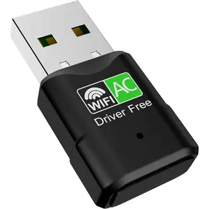 USB WiFi Adapter for Desktop PC,  600Mbps Dual Band 2.4G 5.8G  WiFi Adapter for Laptop,  Network Support Windows 11/10/8/7/Xp, USB Dongle for PC