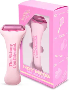 The Skinny Confidential HOT Mess Ice Roller for Face - Facial Roller Skincare Tools Contour, Tighten & De-Puff Skin - Self Care Beauty Gift for Women & Men for Clear, Radiant &