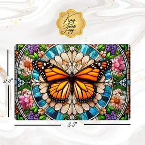 Stained Glass Butterfly Sublimated Fridge Magnet - Lightweight Magnetic Artwork, Decorative Home Decoration for Kitchen