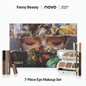NOVO 7-Piece Eye Makeup Set Eyeshadow Eyebrow Pencil Eyeliner Mascara Complete Eye Kit
