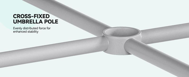 DWVO 59" Rectangular Outdoor Patio Dining Table for 6-Person, Outdoor Patio Dining Table with 2" Umbrella Hole and Sturdy Iron Frame Perfect for Lawn Backyard Garden, Gray