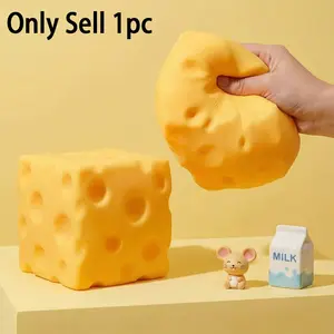 New Square Cheese Squeeze Toy, Creative Moldable Slow Rebound Stress Relief Toy, Relaxing Mood, Perfect Gift for Holidays/birthdays