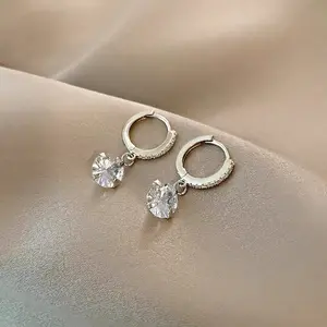 Female dainty dangle earrings titanium jewelry lightweight