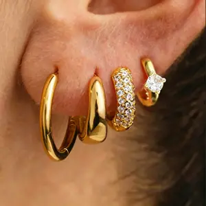 8Pcs Small Gold Hoop Earrings for Women Lightweight Hypoallergenic Huggie Hoops for Multiple Piercing Elegant & Versatile Set outdoorfun
