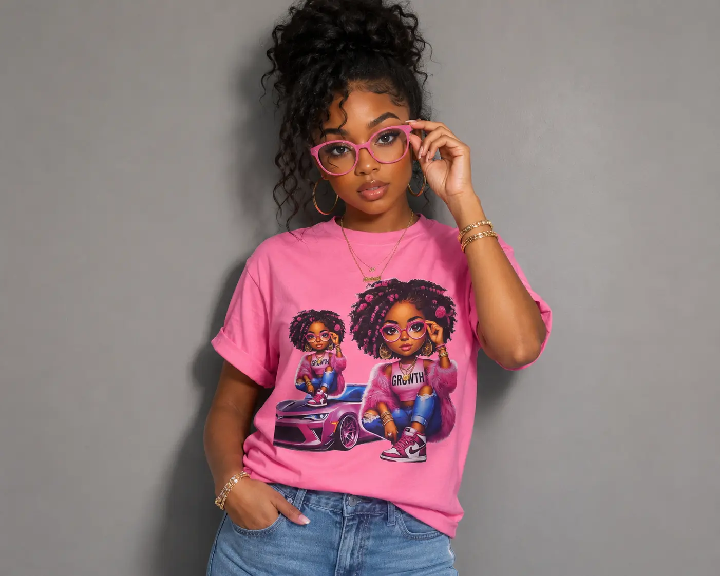 Women's Pink Baddie T-shirt