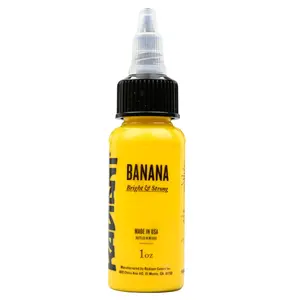 Radiant Colors Banana Tattoo Ink for Tattooing and Shading on Human Skin 1oz