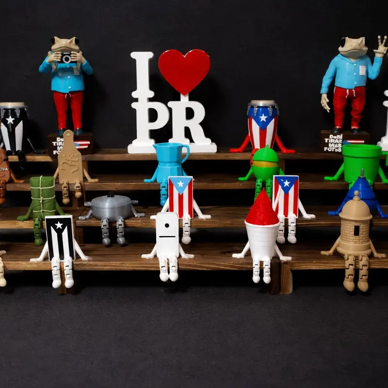 3D Printed Puerto Rican Shelf Sitter Figurines – Boricua Desk Buddy Home Decor