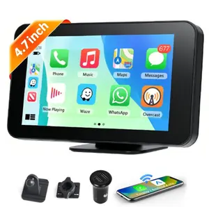 2026 Carplay Screen for Car 4.7 Inch Portable Car Play Adapter for Android & iPhone Car Stuff with Mounting Kit, car accessories